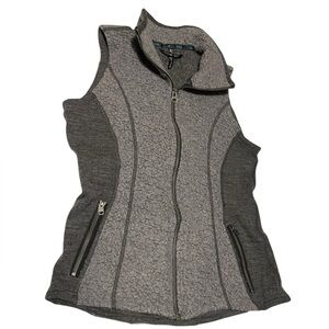Kuhl Kozet Vest Women Small  Wool Blend Fleece Full Zip Gray Two Tone Outdoor